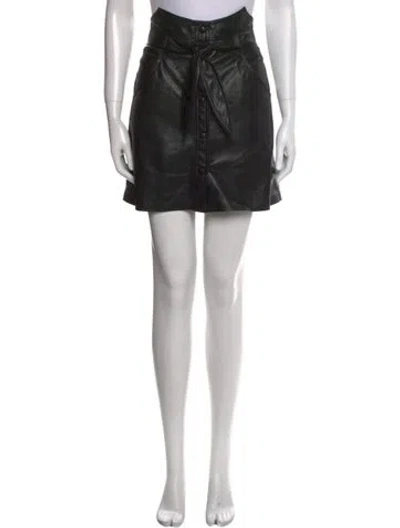 Pre-owned Nanushka Embroidered Accent Mini Skirt In Black