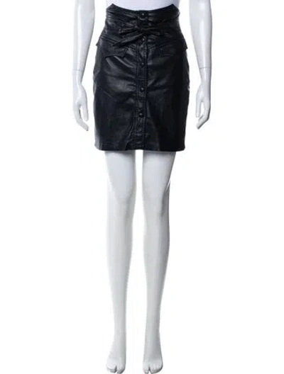 Pre-owned Nanushka Embroidered Accent Mini Skirt In Black