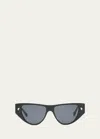 Nanushka Emme Acetate Cat-eye Sunglasses In Black