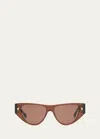 Nanushka Emme Acetate Cat-eye Sunglasses In Brown