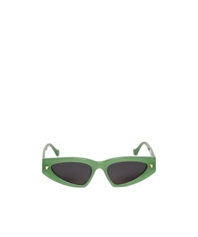 Nanushka Emme Cat-eye Frame Sunglasses In Black