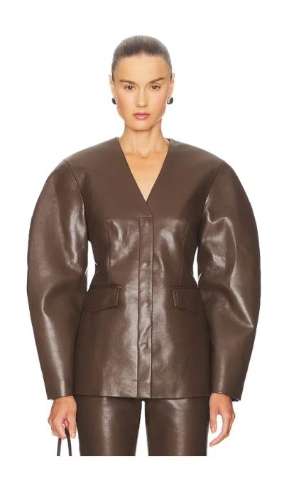 Nanushka Erina Jacket In Brown