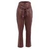 Nanushka Ethan Vegan Leather Pants In Burgundy Polyester In Red