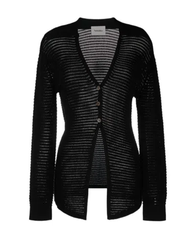 Nanushka Evelyn Knitted Cardigan In Black