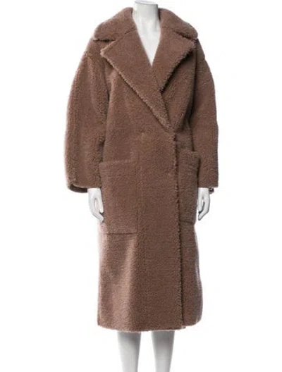 Pre-owned Nanushka Faux Fur Coat In Pink