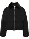 Nanushka Faux Fur-collar Puffer Jacket In Black