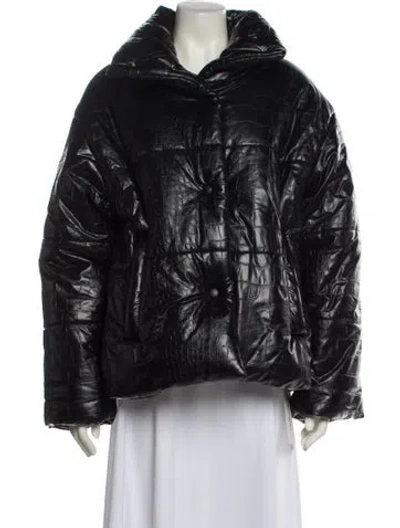 Pre-owned Nanushka Faux Fur Jacket In Black