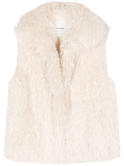 Nanushka Faux-fur Vest In White