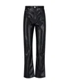 Nanushka Faux-leather Cropped Straight-leg Trousers In Black