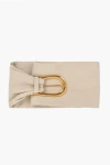 Nanushka Faux Leather Dae Maxi Belt With Golden-effect Buckle 150mm