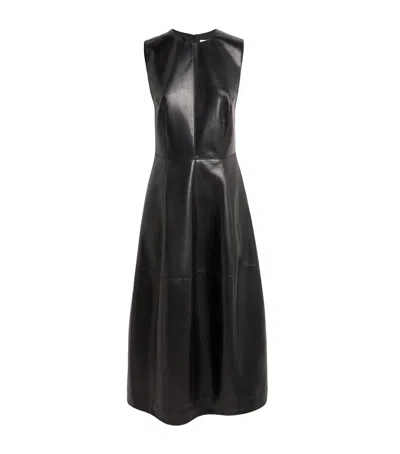 Nanushka Faux Leather Ilesha Midi Dress In Black