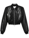 Nanushka Myrto Cropped Leather Jacket In Black