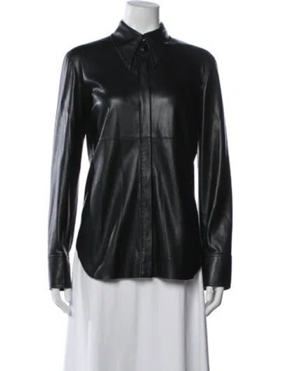 Pre-owned Nanushka Faux Leather Jacket In Black