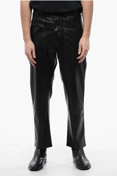 Nanushka Faux Leather Jasper 5-pockets Pants In Black