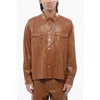 Nanushka Faux Leather Leen Shirt With Double Breast Pocket