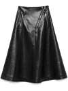 Nanushka Faux-leather Midi Skirt In Black