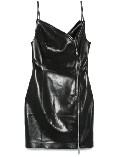 Nanushka Faux-leather Mini Dress In Black