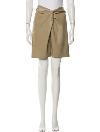Pre-owned Nanushka Faux Leather Mini Skirt In Neutral