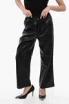 Nanushka Faux Leather Odessa Loose Fit Pants With Drawstring Waist In Black