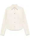 Nanushka Faux-leather Shirt Jacket In Neutrals