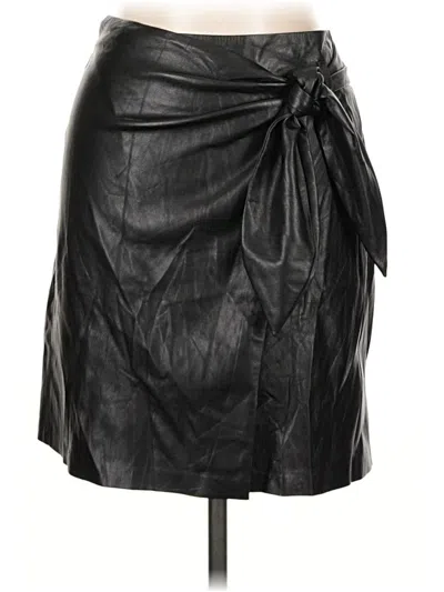Pre-owned Nanushka Faux Leather Skirt In Black