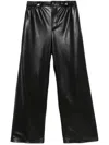 Nanushka Faux-leather Trousers In Black