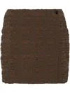 Nanushka Fede Check Seersucker Mini Skort In Brown