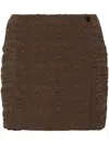 Nanushka Fede Check Seersucker Mini Skort In Brown