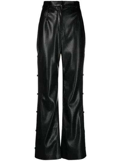 Nanushka Felina Faux-leather Trousers In Black