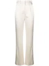 Nanushka Felina Side-button Satin Pants In Neutrals
