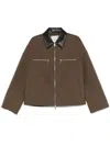 Nanushka Felted Shirt Jacket In Brown