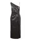 Nanushka Asymmetric Midi Dress In Verde