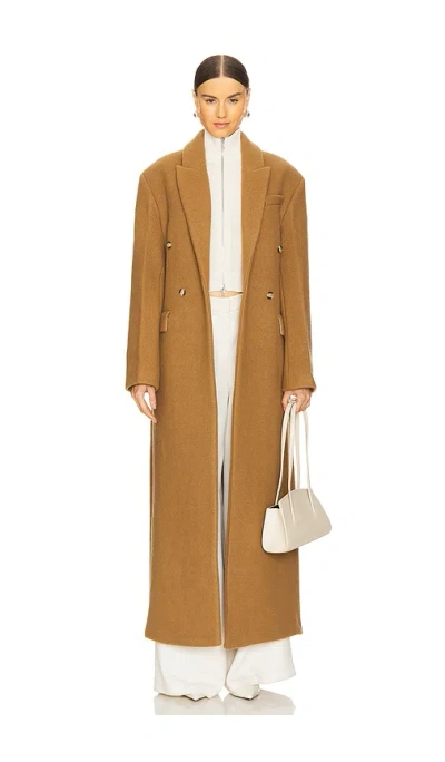 Nanushka Ferris Coat In Walnut