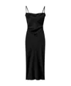 Nanushka Alexa Ruched Midi Dres In Black