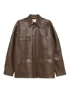 Nanushka Flap-pocket Overshirt In Brown