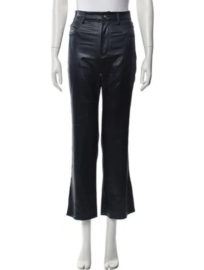 Pre-owned Nanushka Flared Pants In Blue/metallic