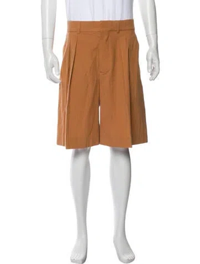 Pre-owned Nanushka Flat Front Shorts In Brown