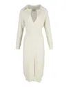 Nanushka Flora Knit Midi Dress In Cream Acrylic Wool In White