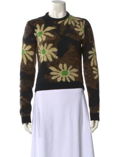 Pre-owned Nanushka Floral Print Crew Neck Sweater In Multi