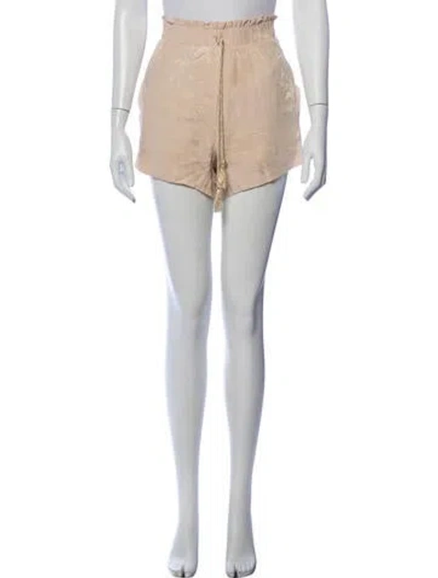 Pre-owned Nanushka Floral Print Mini Shorts In Neutrals