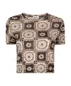 Nanushka Yareli Recycled Mesh Jersey T-shirt In Nude