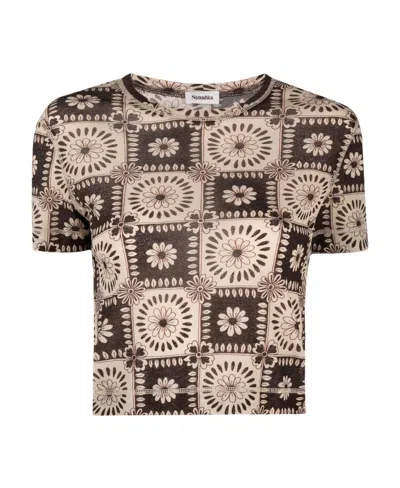 NANUSHKA FLORAL-PRINT SHORT-SLEEVED T-SHIRT