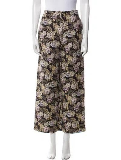 Pre-owned Nanushka Floral Print Wide Leg Pants In Multi
