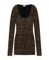 Nanushka Frensi Zebra-print Dress In Black