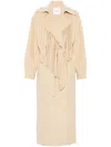 Nanushka Fringe-detail Coat In Neutrals