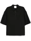Nanushka Fringed Polo Shirt In Black