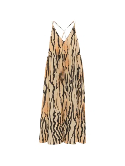 Nanushka Fyana Animal-print Maxi Dress In Multi