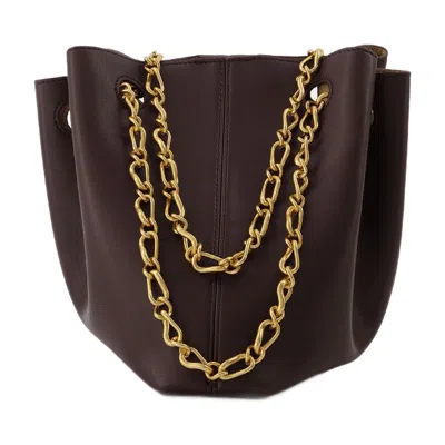 Nanushka Gather Bucket Bag In Brown