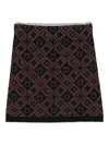 Nanushka Geometric-pattern Mini Skirt In Brown