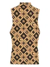 Nanushka Geometric-pattern Sleeveless Top In Neutral